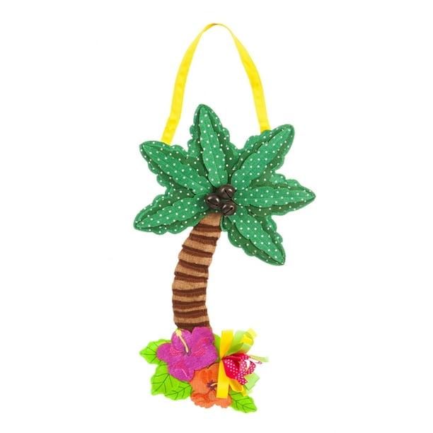 Evergreen Palm Tree Outdoor Safe Burlap Door Decor Evergreen Palm Tree Outdoor Safe Burlap Door Decor